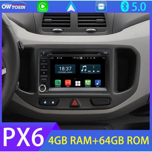 PX6 4+64G Car DVD Multimedia Player For Chevrolet Cobalt 2011-2015 Spin 2012-2018 Onix 2012-2018 Stereo Radio GPS 4G DAB CarPlay