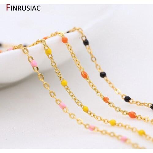 Jewelry Making Supplies Multi color Beads Chain For DIY Bracelet Necklace Earrings Accessories 1.2mm Beads Metal Chain Wholesale