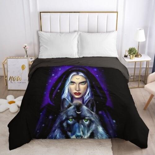Skull Woman lady Duvet cover Quilt/Blanket/Comfortable Case 140x200 240x220 240x260 Queen King Single Bedding for Home Hat