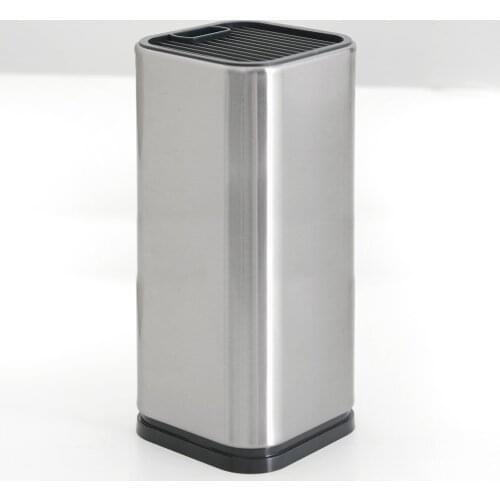 Qing Knife Holder High Quality 8 inch 430 Stainless Steel Knife Storage Box Kitchen Knives Scissors Stand Holder Box Block Tool