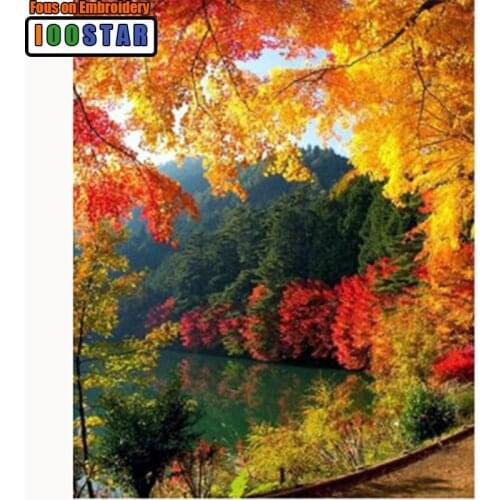 Hot Sale Diy 5D Diamond Painting Autumn Full square Diamond Mosaic Picture Diamond Embroidery Landscape Pattern Rhinestones