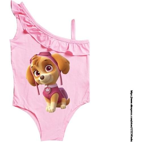 Girls Swimsuit Bikini PAW PATROL Print Swimsuit One Piece Swimwear Kids Summer Beach Wear Childrens Bathing Sling bikini