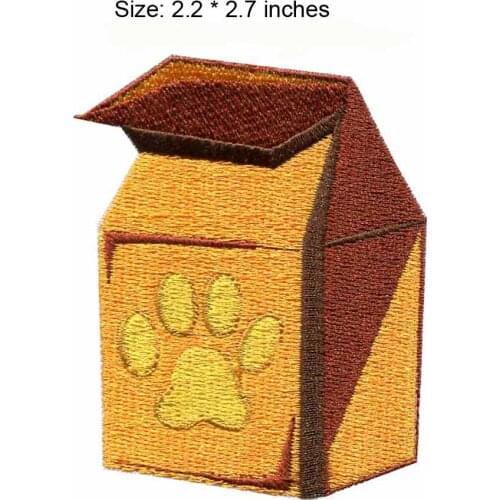 The paw box 2.2"wide embroidery patch for Lovely/tail/lace cloth doilies