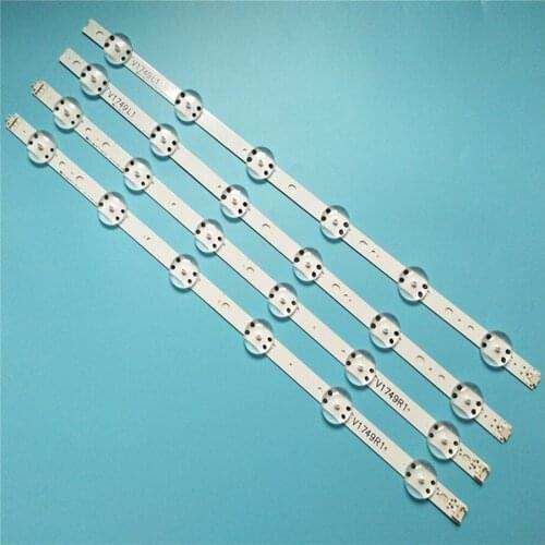 4Pieces/lot New LED strip For LG 49UV340C 49UJ6565 49UJ670V 49 V17 ART3 2862 2863 6916L-2862A 6916L-2863A V1749R1 V1749L1 NEW