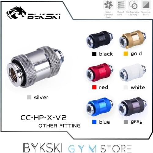 Bykski Stretch Drain Valve Fitting, Water Stop Switch Valve, G1/4 Male-Female Thread, 7 Colors, CC-HP-X-V2