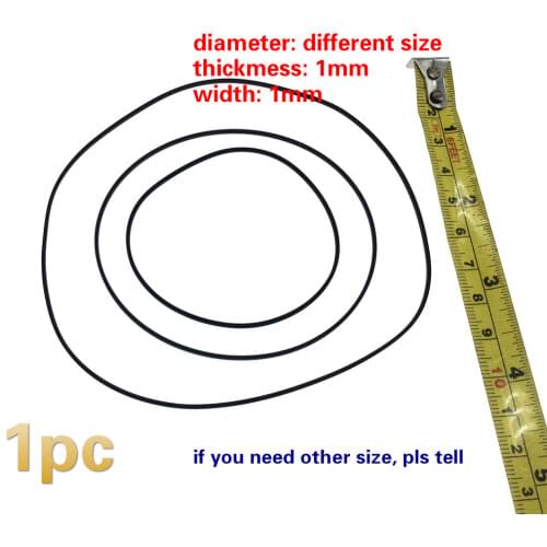 1mm transmission rubber drive belt for walkman repeater cassette deck counter audio tape recorder square