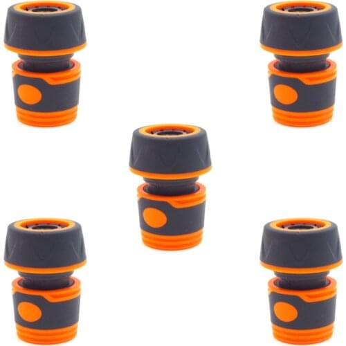 5PCS Car Wash Hose Connector, Waterstop Connector for 3/4 Inch Hose Garden Lawn Irrigation Fittings Pipe Adapters