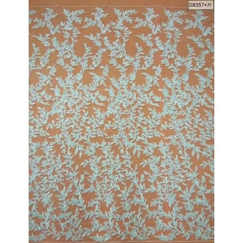 Wedding Dress Ivory Sequins Embroidery Lace Wedding Dress Fabric Nigerian Textile African Trimming Lace 10 Yards/ lot