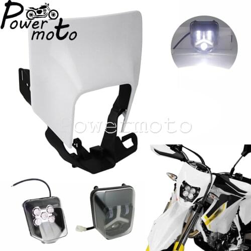 Motocross Headlight White Headlamp Cover For 701 Supermoto FE 250 350 450 501 TX TE 125 150 250 300 2017-2018 2019
