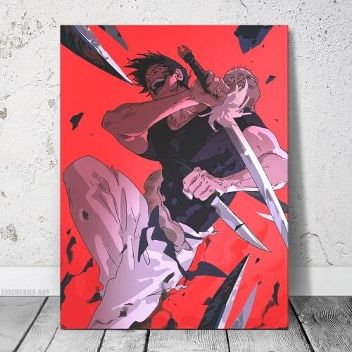 Toji Fushiguro Jujutsu Kaisen Anime Manga Poster Decoration Print Wall Art Canvas Bedroom Study Living Room Home Decor Painting