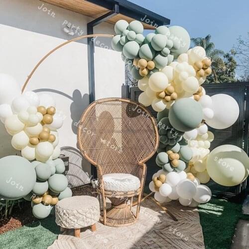 Balloon Garland Arch Kit DIY Globnal Avocado Green Jungle Safari Theme Party Supplies Baby Shower Kids Birthday Party Decoration