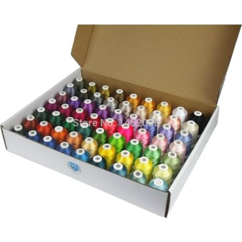 Polyester Embroidery Machine Thread 63 Brother Colors + 5 Colors Glow in the Dark Embroidery Thread
