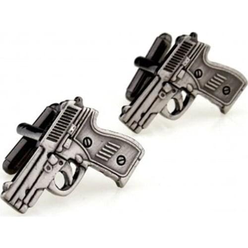 High Quality French Style Black pistol Cufflinks For Mens Shirt Brand suit Cuff Buttons Top sale Cuff Links Jewelry
