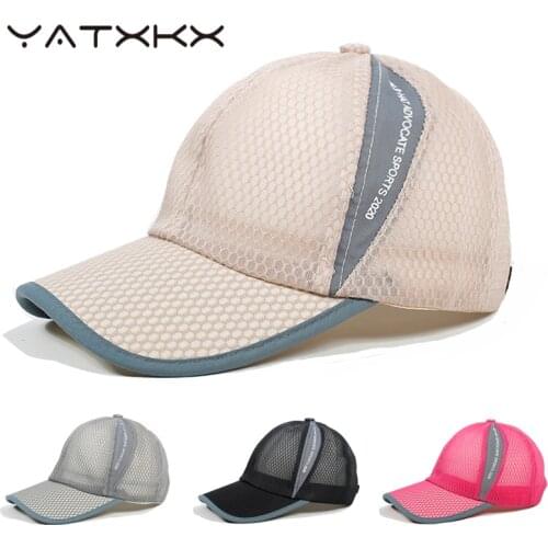[YaTxKx] Fashion Baseball Cap Breathable Summer Caps Dad Hat Outdoor Fishing Hats Bone Gorras Snapback Trucker Cap