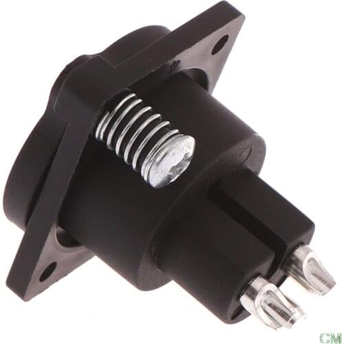 1Pcs XLR 3 Pin Waterproof Female Chassis Panel Mounted Socket Adapter Soldering For Power MIC Connector Black