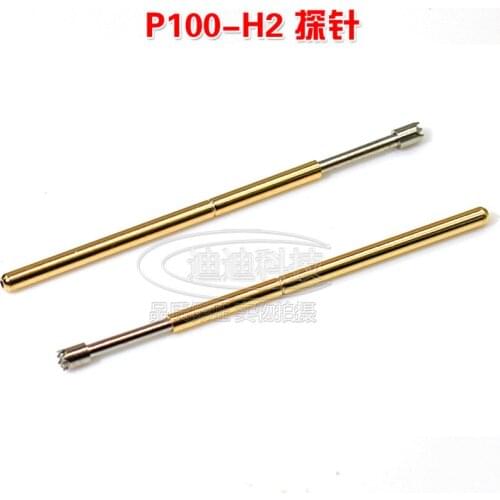 10pcs P100-H2 (9 feet plum blossom head type) test needle probe spring needle 1.36mm thimble length 33mm
