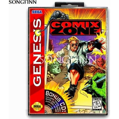 16 bit MD Memory Card With Box for Sega Mega Drive for Genesis Megadrive - Comix Zone