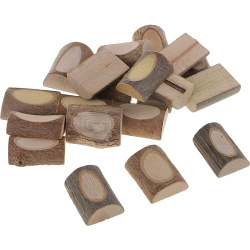 20 Pieces Natural Tree Blocks Log Rustic Wedding Car Decoration Of Wood Slices