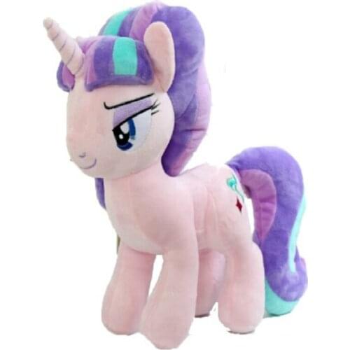 30cm High Good Quality Purple pink Starlight Glimmer Horse Unicorn Stuffed PP Cotton Soft Plush Doll Toy