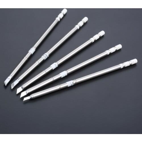 5pcs T12 Solder Iron Tip For HAKKO FX-950 FX-951 Soldering Rework Station T12-K, T12-KF, T12-KL, T12-KR, T12-KU 110V - 220V