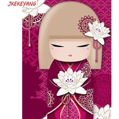 5D DIY square/round Diamond Painting Japanese doll Cross Stitch Diamond Embroidery Pattern Rhinestone J2370