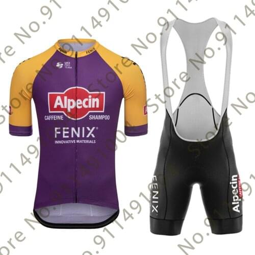 Alpecin Fenix 2021 Cycling Jersey Set New Summer Clothing Mens Road Bike Shirts Suit Bicycle Bib Shorts MTB Maillot Fietskleding