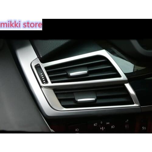 Car-styling Interior Dashboard Side Air Outlet Frame Air Conditioning Vent Cover Trim 3D Stickers For BMW X5 X6 E70 E71 F15 F16