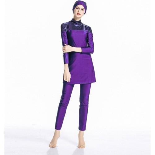 Burkini 2019 Muslim Swimwear Coverage Modest Swimsuits Women Hijab Bathing Suit Beach Swimsuit for Arabian Islamic Plus Size