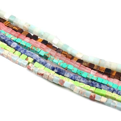Natural Stone Beads Series Sales Loose Beads for Women Gifts Jewelry Making Bracelet Necklace Size 4x4mm
