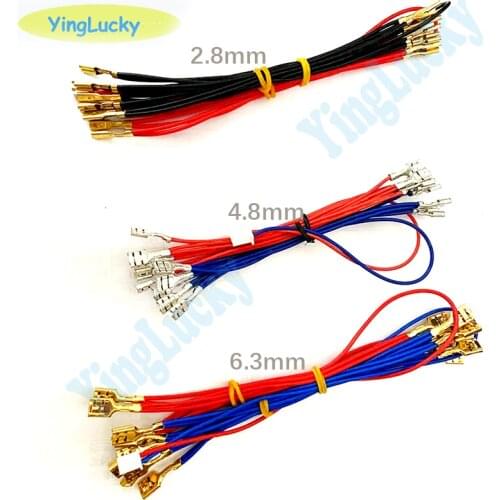 6.3mm ,4.8mm or 2.8mm Quick 2pin Cables 5V / 12V Illuminated Light Bulb Cable To USB Encoder for Arcade LED Button Joystick