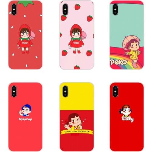 Accessories Phone Cases Covers For Samsung Galaxy S4 S5 MINI S6 S7 edge S8 S9 S10 Plus Note 3 4 5 8 9 Fujiya Milky Peko chan