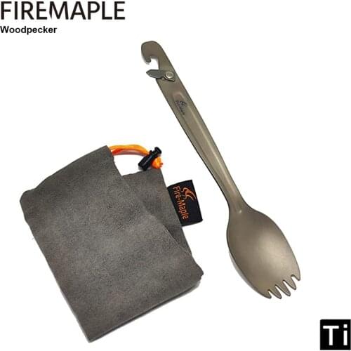 Fire Maple Titanium Spork With Multi Function Punch Ultralight Hiking Camping Cutlery Outdoor Tableware Awarded ISPO Gold Winner