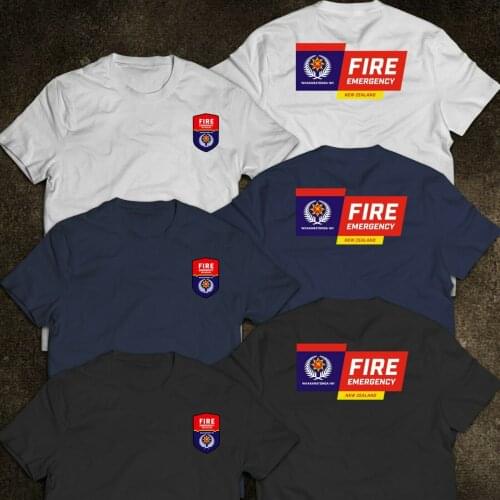 Tshirt New Zealand Fire Emergency Firefighter Fire Department Rare Firearm Men T-Shirt