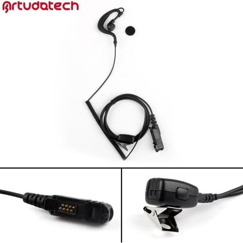 Artudatech G-Shape Headset Earphone Mic PTT For Motorola XPR3300 XPR3500 XPR 3300 3500 XIRP6600 XIRP 6600 XIRE8600 XIRE 8600
