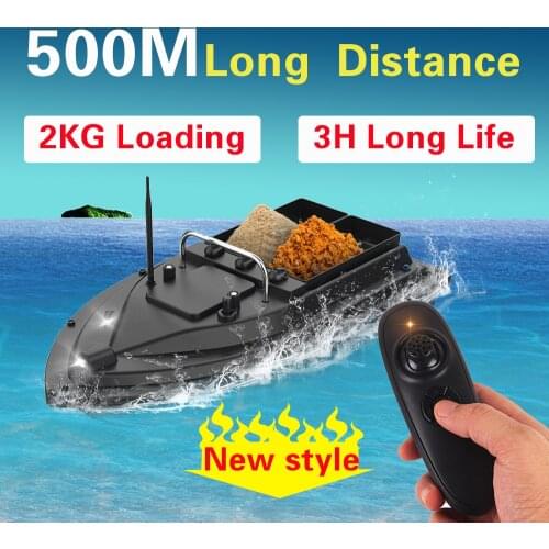 Cruise RC Fishing Boat Three-blade Dual Propeller 500M Long Range 2KG Load Automatic Correct Route Bait Boat Double Motor Cru