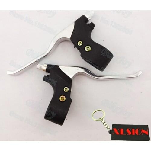Left Right Brake Levers Chromed for 47cc 49cc 2 Stroke ATV Quad Go Kart Scooter Dirt Pocket Mini Motor Bike Motorcycle Motocross