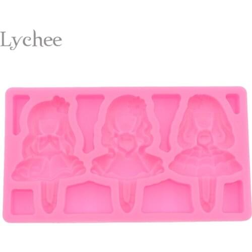 Lychee Ballet Dancing Girl Shaped Baking Mold 3D Silicone Cake Making Mould Handmade Soap Chocolate Fondant Cake Tools