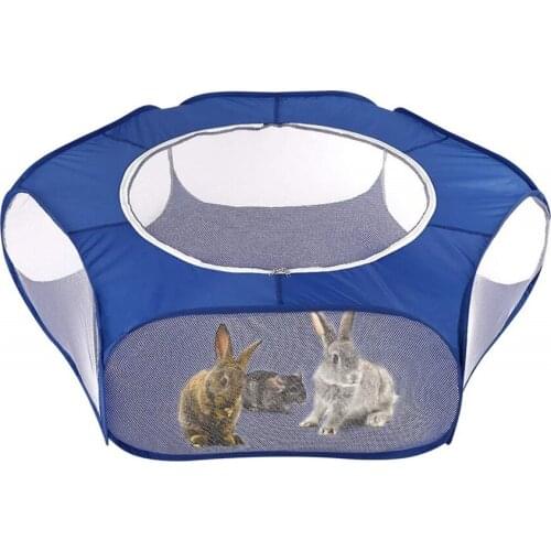 Animals Playpen Portable Breathable Folding Kennels Fences Pet Cage Rabbits Tent for Rabbit Cat Small Animal Outdoor Travel
