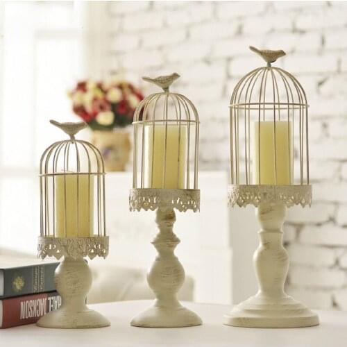 Metal Hollow Out Candle Holder Cage Articles Stand Tealight Candlestick Hanging Lantern Wedding Home Decor Photo Props