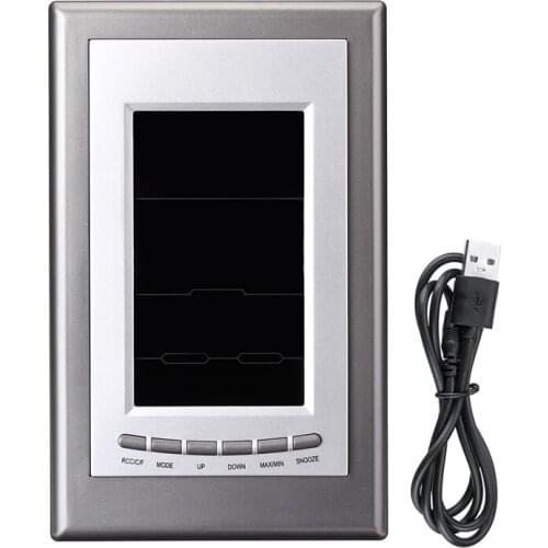 Weather Station LCD Color Screen Digital Thermometer Hygrometer Temperature WIth Humidity Hygrometer Date Measurement Clock Wall