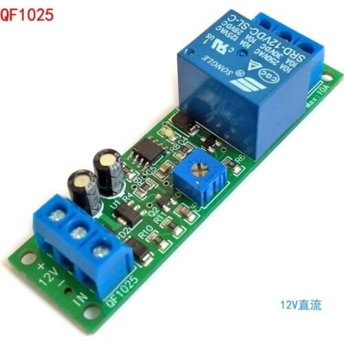 Delay Relay Module 10A Switch Controller Adjustable Trigger Delay Circuit DC 12V 10 Seconds 1/10 Minutes