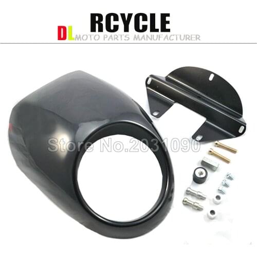 Motorcycle accessories New Matte Black Head Light Fairing Mask Front Visor For Harley Sportster FX XL Dyna Cafe Racer Visor
