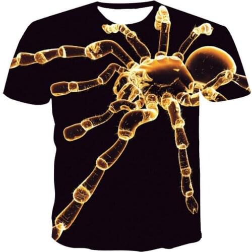 2011 New round neck high quality mens t-shirt mens and womens short-sleeved t-shirt star spider 3d print fashion cute