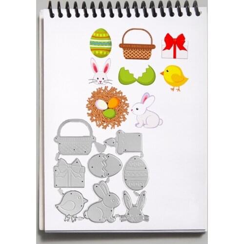 2021 New Easter Egg Rabbit Metal Cutting Dies Stencil Scrapbooking DIY Album Stamp