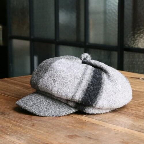 Lady New Visors Hat Female Winter Warm Wool Cap Adult Version Leisure Painter Cap Sweet Bud Hat Art Artist Adjust Hats A32