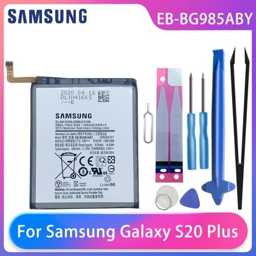 Orginal Samsung Galaxy S20 PLUS S20+ SM-G9860 Replacement Phone Battery EB-BG985ABY 4500mAh High Capacity Phone Batteries Tools