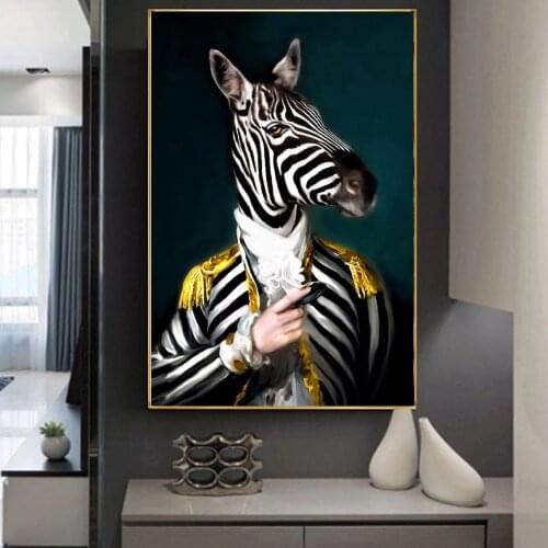 Mister Stripe Poster Canvas Painting Animal Zebra Art Posters And Prints Wall Pictures For Living Room Home Cuadros Decoration