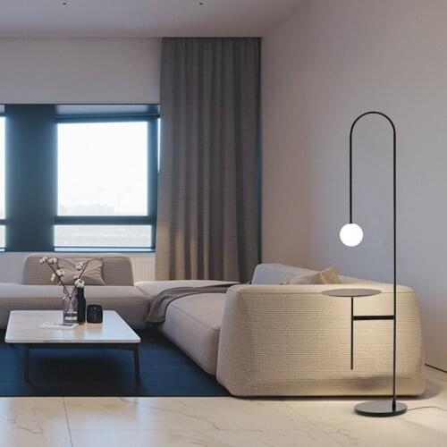 Post-modern minimalist wrought iron floor lamp creative personalized warm living room bedroom study model room floor lamp