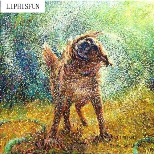 Needlework Full Embroidery Painting Cross Stitch Animal Diy Diamond Painting Kits Cross Stich Square Diamond Painting Dog
