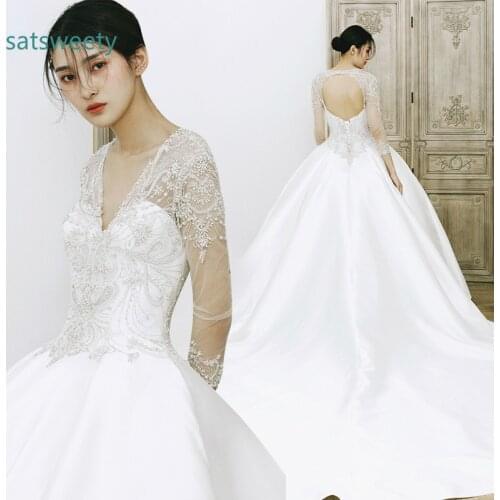 Атласные свадебные платья Satsweety China At AliExpress